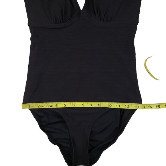 Coco Reef Perfection Fit One Piece Swimsuit Bathing Suit 32C Black Halter - Picture 4 of 5